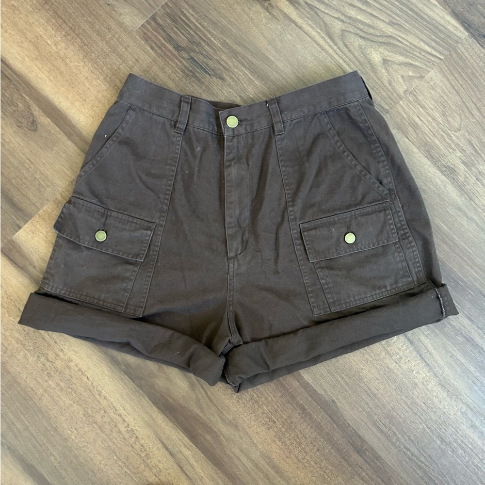 Vintage 80s Brown Cargo Shorts